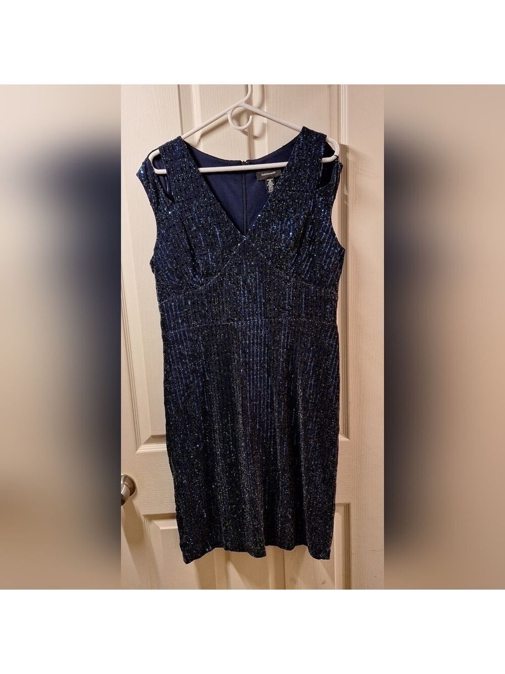 R&M Richards Navy Blue Sleeveless Dress Size 16